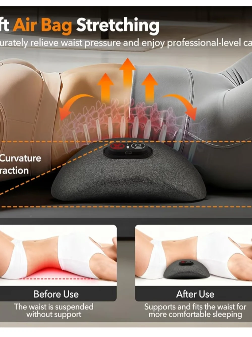Triple Fusion Back Massager with Heat And Deep Tissue Massage